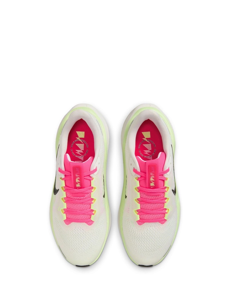 Nike Off White Pink Youth Air Zoom Pegasus 41 Running Trainers - Image 7 of 11