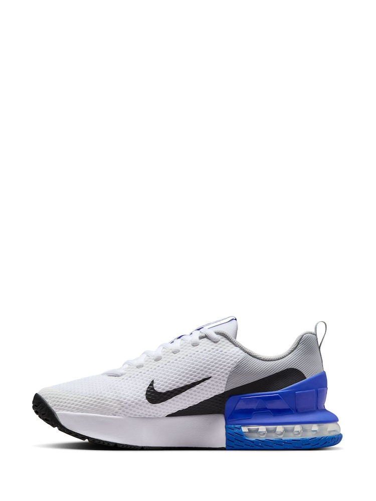 Nike White/Blue Air Max Alpha 6 Trainers - Image 2 of 12