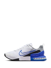 Nike White/Blue Air Max Alpha 6 Trainers - Image 4 of 12