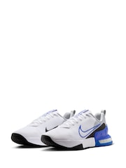 Nike White/Blue Air Max Alpha 6 Trainers - Image 5 of 12