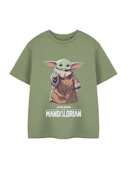 Vanilla Underground Green Boys Star Wars Mandalorian Licensed 100% Cotton T-Shirt - Image 1 of 6