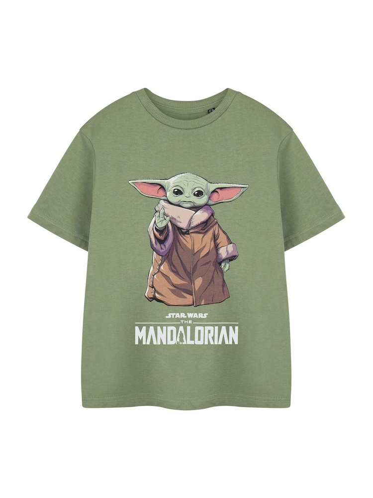 Vanilla Underground Green Boys Star Wars Mandalorian Licensed 100% Cotton T-Shirt - Image 1 of 6 Vanilla Underground Green Boys Star Wars Mandalorian Licensed 100% Cotton T-Shirt - Image 1 of 6