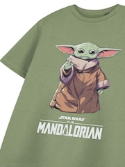 Vanilla Underground Green Boys Star Wars Mandalorian Licensed 100% Cotton T-Shirt - Image 3 of 6