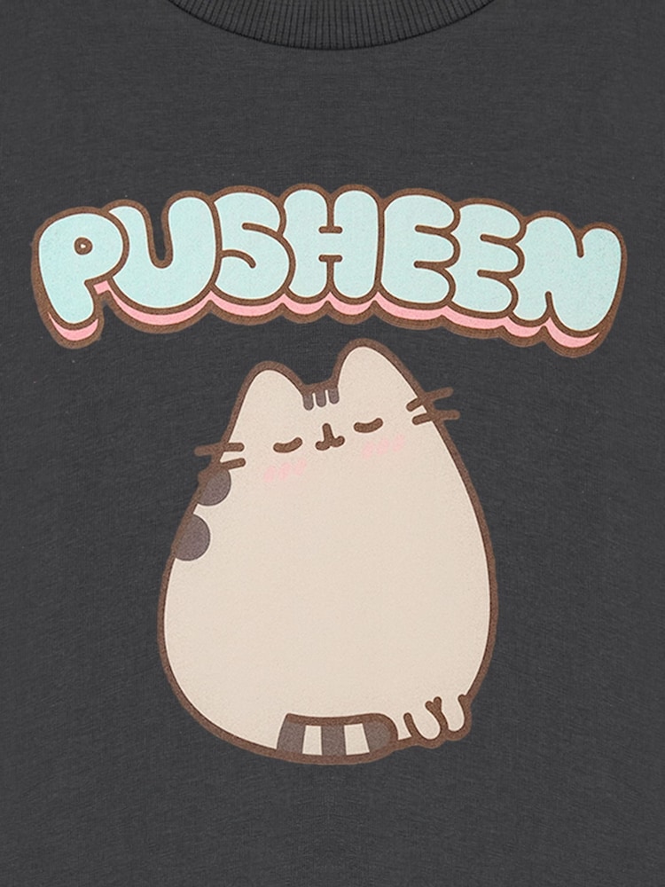 Vanilla Underground Grey Pusheen Girls Licensed T-Shirt - Image 6 of 6