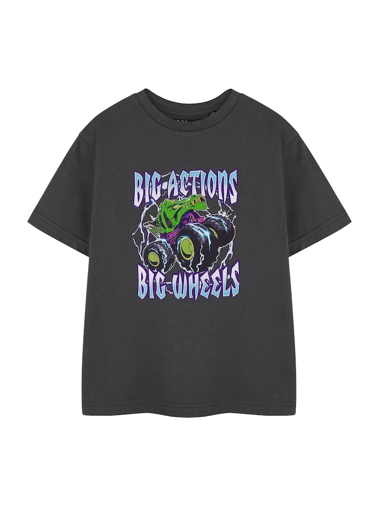 Vanilla Underground Grey Boys Hot Wheels Licensed 100% Cotton T-Shirt - Image 1 of 6 Vanilla Underground Grey Boys Hot Wheels Licensed 100% Cotton T-Shirt - Image 1 of 6