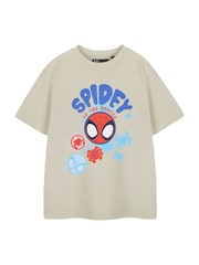 كريم - تيشيرت بترخيص من Spidey And His Amazing Friends للأولاد مصنوع من خامة %100 قطن من Shipping Harbour - صورة 1 من 6