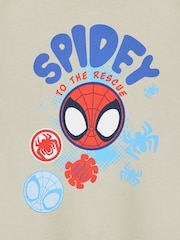 كريم - تيشيرت بترخيص من Spidey And His Amazing Friends للأولاد مصنوع من خامة %100 قطن من Shipping Harbour - صورة 6 من 6