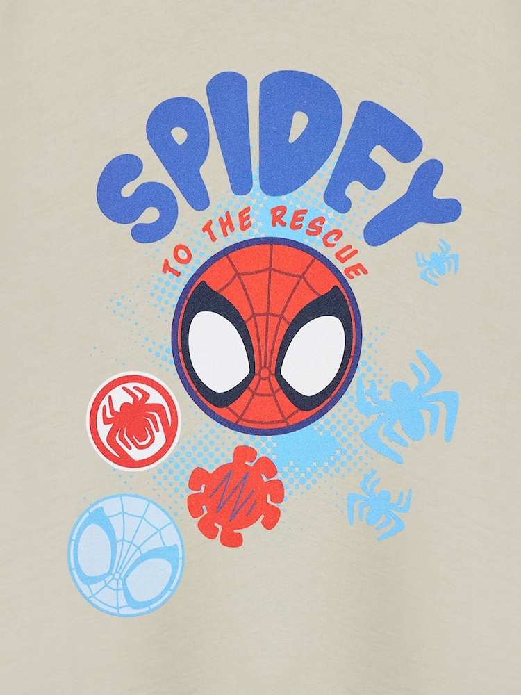 كريم - تيشيرت بترخيص من Spidey And His Amazing Friends للأولاد مصنوع من خامة %100 قطن من Shipping Harbour - صورة 6 من 6