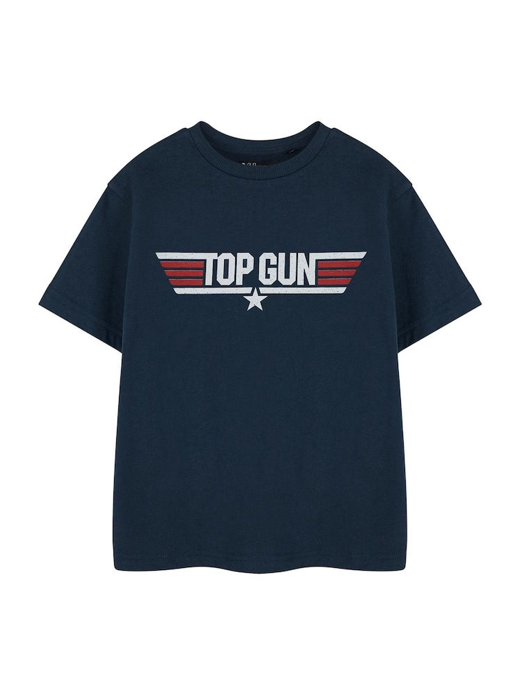 تيشرت من القطن 100% معتمد ومزين بطبعة تحمل عبارة "Top Gun" للأولاد من Vanilla Underground - صورة 1 من 6 تيشرت من القطن 100% معتمد ومزين بطبعة تحمل عبارة "Top Gun" للأولاد من Vanilla Underground - صورة 1 من 6