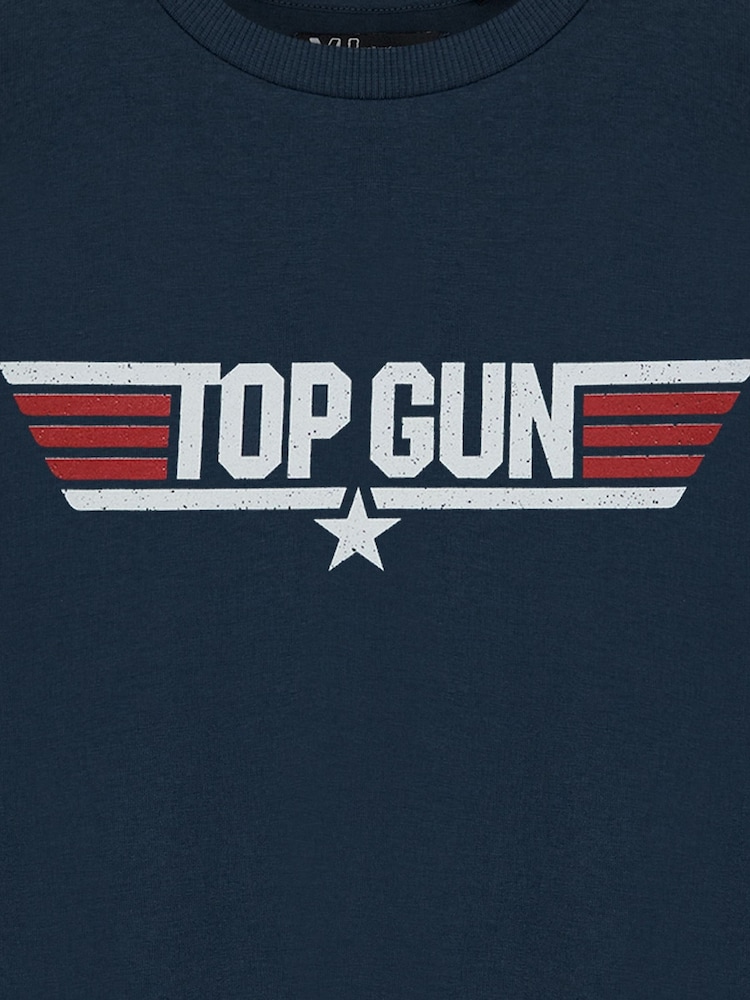 Vanilla Underground Blue Boys Top Gun Licensed 100% Cotton T-Shirt - Image 6 of 6