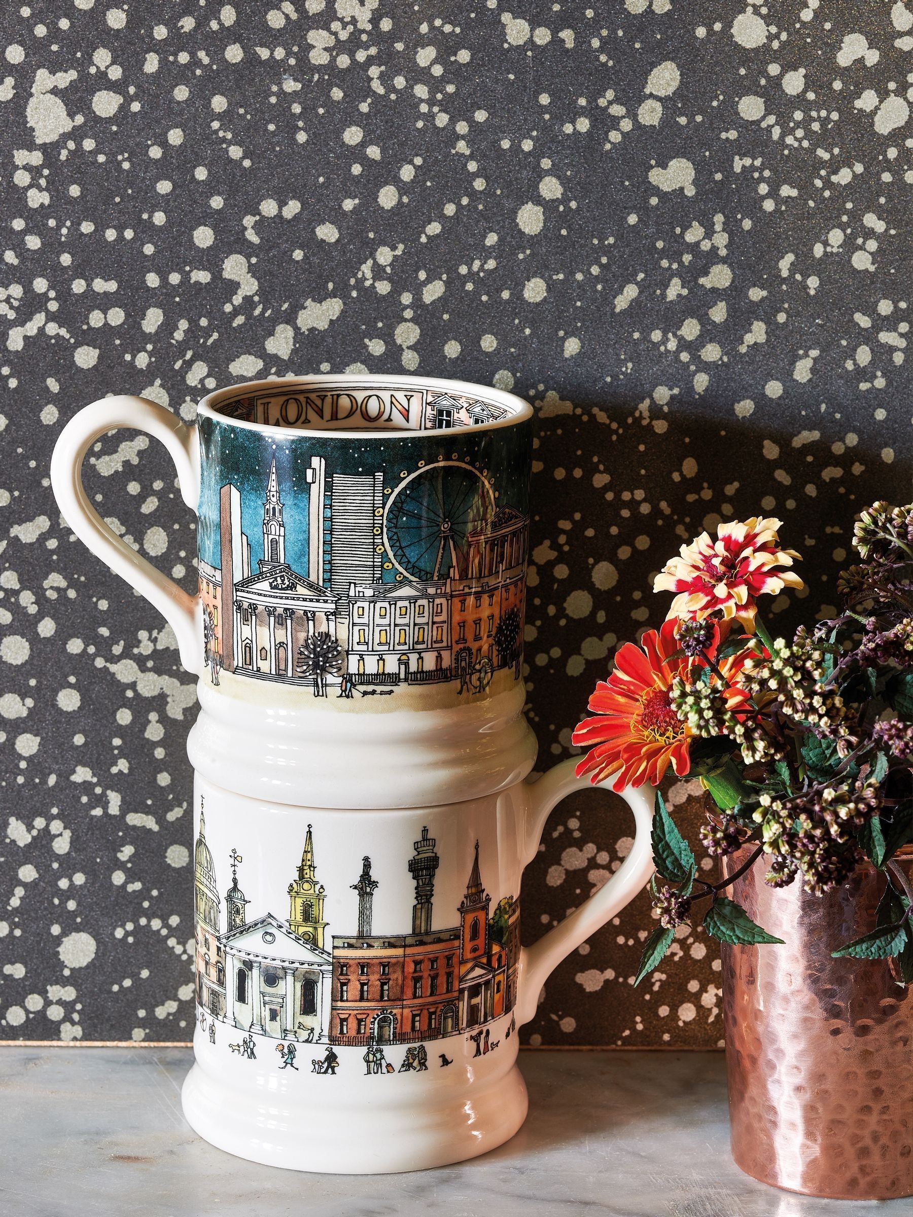 Buy Emma Bridgewater Set of 2 Cream London 1/2 Pint Boxed Mugs