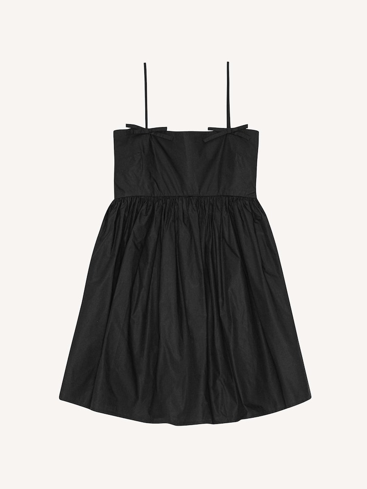 Ganni Black Poplin Star Mini Dress - Image 8 of 8 Ganni Black Poplin Star Mini Dress - Image 8 of 8