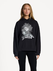 GANNI Black Oversized Isoli Heart Hoodie - Image 1 of 6