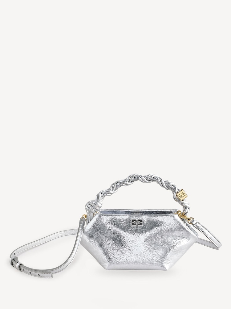 Ganni Silver Small Mini Bou Print Bag - Image 1 of 7