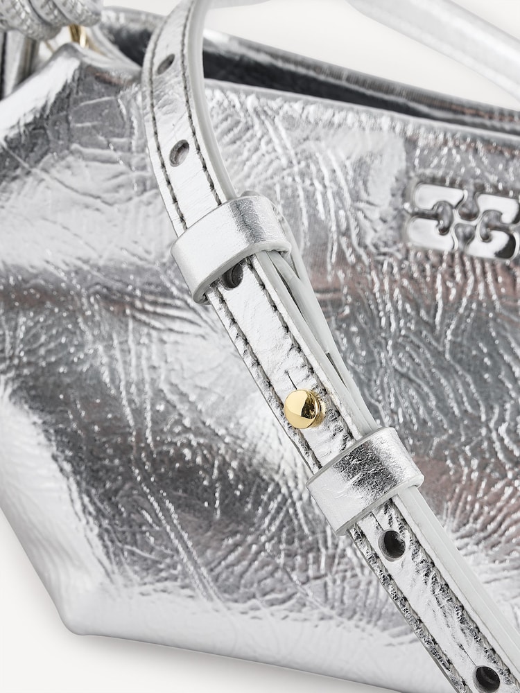 Ganni Silver Small Mini Bou Print Bag - Image 7 of 7