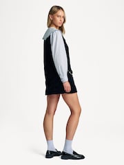 GANNI Black Stretch Corduroy Mini Dress - Image 2 of 6