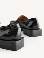 GANNI Black Feminine Buckle Naplack Loafers - Image 3 of 5