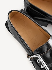 GANNI Black Feminine Buckle Naplack Loafers - Image 5 of 5