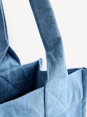 GANNI Blue Large Easy Shopper Denim Bag - Image 5 of 7