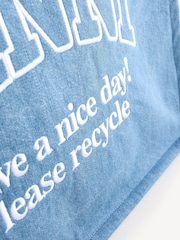 GANNI Blue Large Easy Shopper Denim Bag - Image 7 of 7
