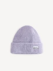 GANNI Purple Structured RIb Beanie - Image 1 of 4