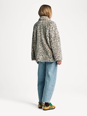 GANNI Brown Faux Fur Jacket - Image 2 of 6