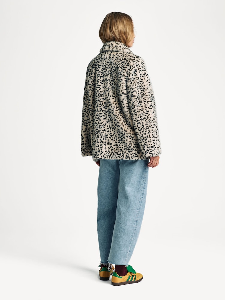 GANNI Brown Faux Fur Jacket - Image 2 of 6 GANNI Brown Faux Fur Jacket - Image 2 of 6