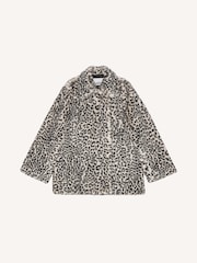 GANNI Brown Faux Fur Jacket - Image 6 of 6