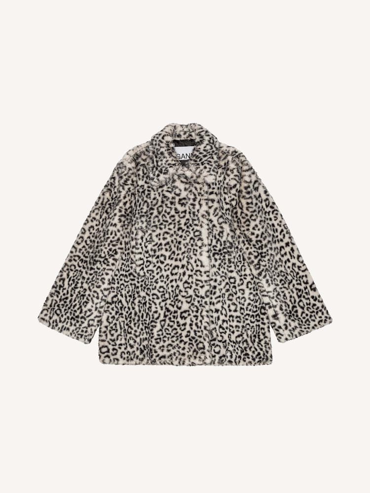 GANNI Brown Faux Fur Jacket - Image 6 of 6 GANNI Brown Faux Fur Jacket - Image 6 of 6
