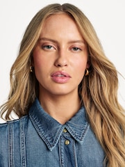Ganni Blue Light Denim Maxi Dress - Image 4 of 6