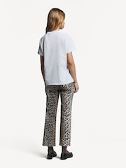 GANNI White Relaxed Kittens Graphic Print T-Shirt - Image 3 of 4