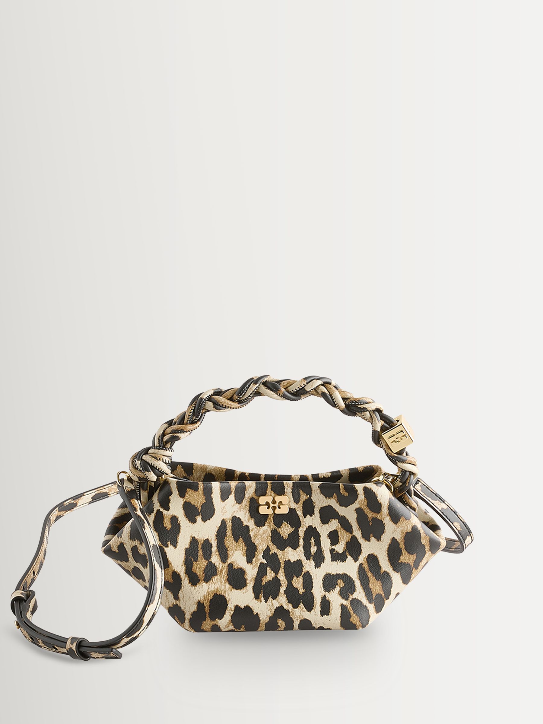 Ganni Women's Brown Mini Mini Bou Print Bag - Image 1