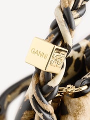 Ganni Brown Mini Mini Bou Print Bag - Image 6 of 8