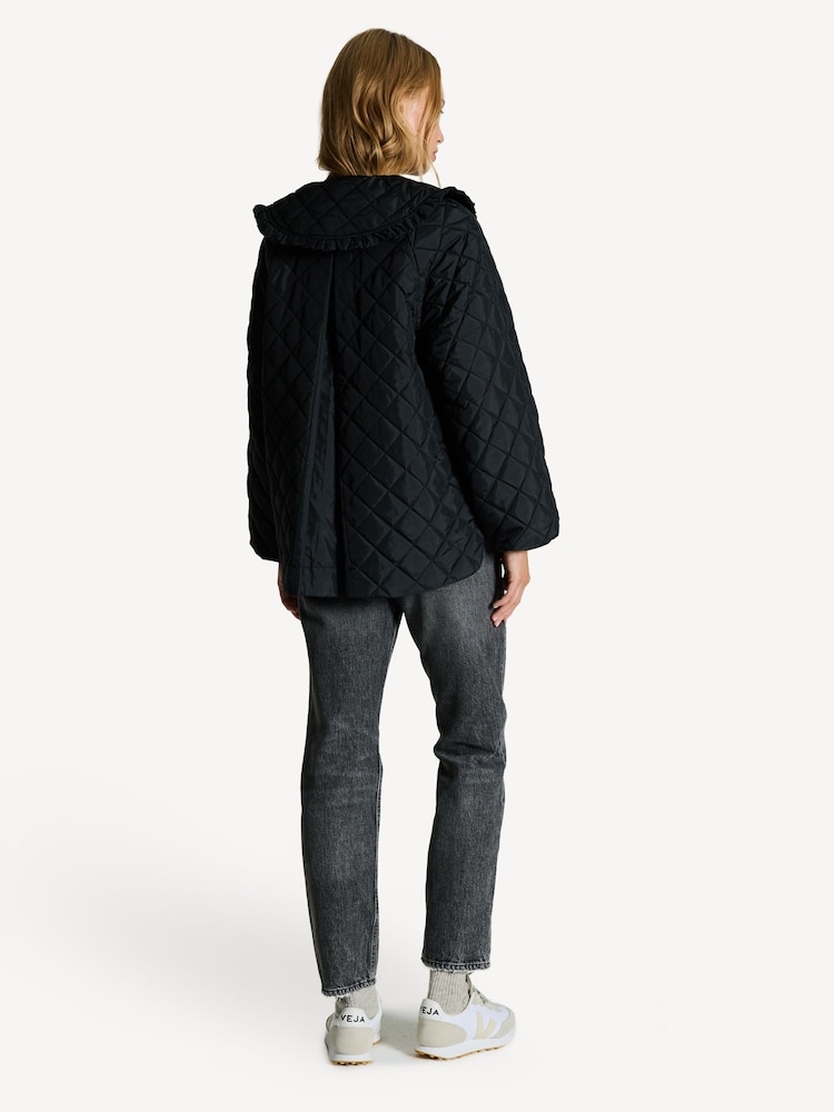 GANNI Black Ripstop Quilt Jacket - Image 2 of 7