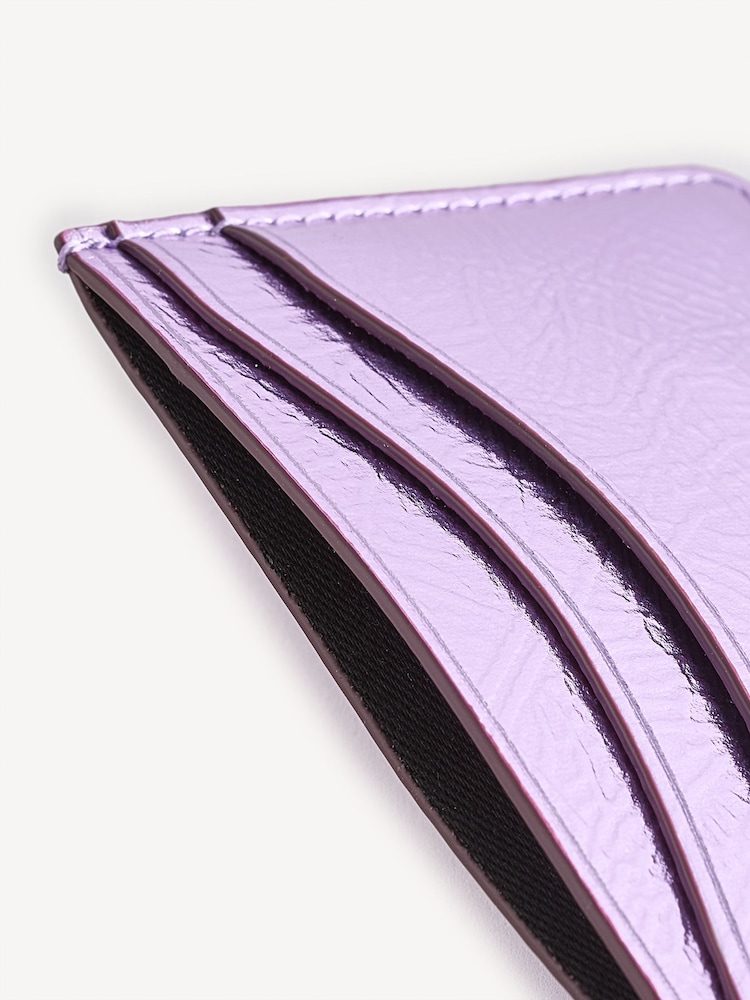 GANNI Pink Bou Leather Card Holder - Image 6 of 6