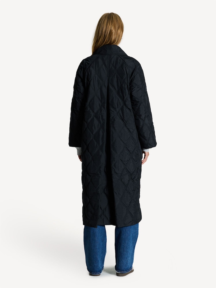 GANNI Black Ripstop Quilt Coat - Image 2 of 7