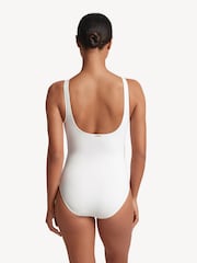 Lauren Ralph Lauren Electric White Beach Clud Solids Ring Front Swimsuit - Image 2 of 5