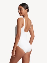 Lauren Ralph Lauren Electric White Beach Clud Solids Ring Front Swimsuit - Image 3 of 5