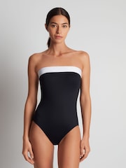 Lauren Ralph Lauren Bel Air Modern Bandeau Mio Black Swimsuit - Image 3 of 6