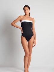Lauren Ralph Lauren Bel Air Modern Bandeau Mio Black Swimsuit - Image 5 of 6
