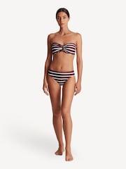 Lauren Ralph Lauren Burgundy Red Lago Stripe Ring Bandeau Bra - Image 1 of 5