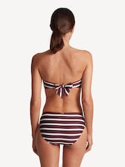 Lauren Ralph Lauren Burgundy Red Lago Stripe Ring Bandeau Bra - Image 2 of 5