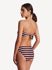 Lauren Ralph Lauren Burgundy Red Lago Stripe Ring Bandeau Bra - Image 4 of 5