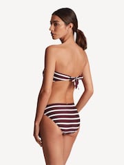 Lauren Ralph Lauren Burgundy Red Lago Stripe Print Hipsters - Image 3 of 4