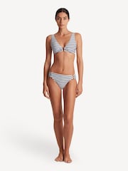 Lauren Ralph Lauren Luxe Stripe Ring Front Bikini Top - Image 3 of 5