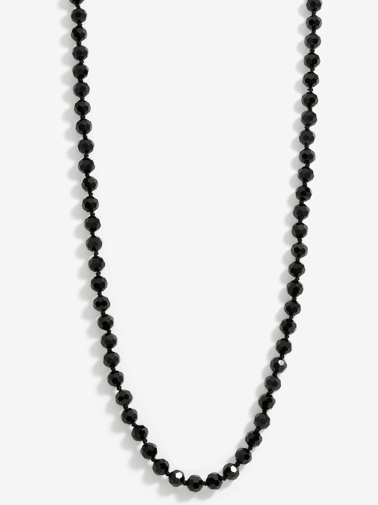 Jon Richard Silver Tone Jet Bead Wrap Around Necklace - Image 1 of 1