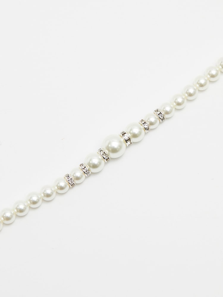 Jon Richard Silver Tone Pearl And Crystal Rhondelle Necklace - Image 3 of 3