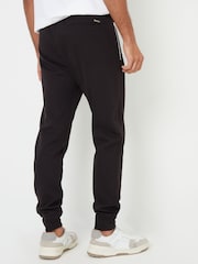 Threadbare Black Pintuck Detail Pique Cuffed Joggers - Image 2 of 4