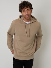 Threadbare Brown Jacquard Textured Pull-Over Hoodie - Image 2 of 7
