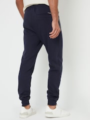 Threadbare Blue Pintuck Detail Pique Cuffed Joggers - Image 2 of 4
